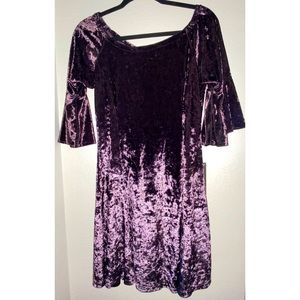 Deep purple Velvet dress